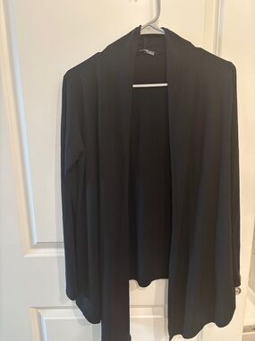 Black Open Front Cardigan